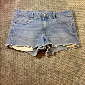 American Eagle Outfitters Light Blue Denim Jean Shorts shortie super stretch